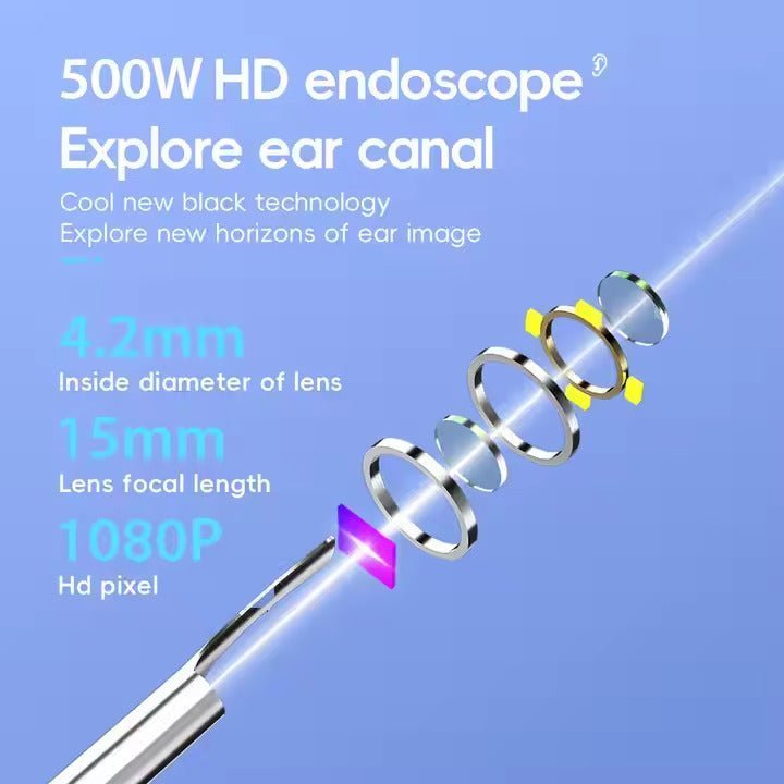 Wireless Ear Cleaner with Camera, Ear Cleaner with Camera Set, HD Ear Sticks Otoscope, Endoscope Wax Removal Tool Earpick, Ear Cleaning Set - One Stop Shop