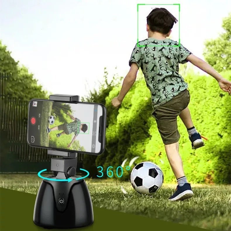 360° Auto Face Tracking AI Phone Tripod – Smart Stabilizer for Video Recording and Vlogging - Up Stabilizer - One Stop Shop
