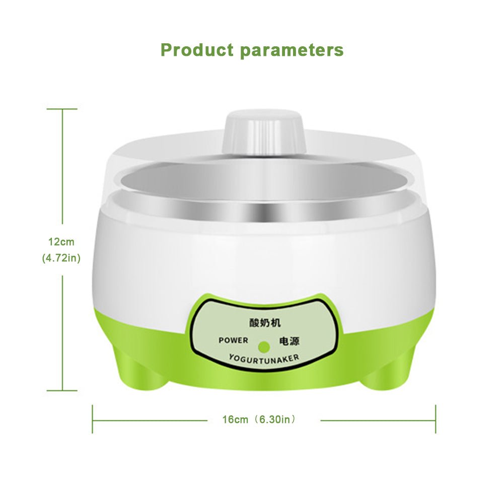 Electric Yogurt Maker with Stainless Steel Tank – Mini DIY Machine for Homemade Yogurt - One Stop Shop