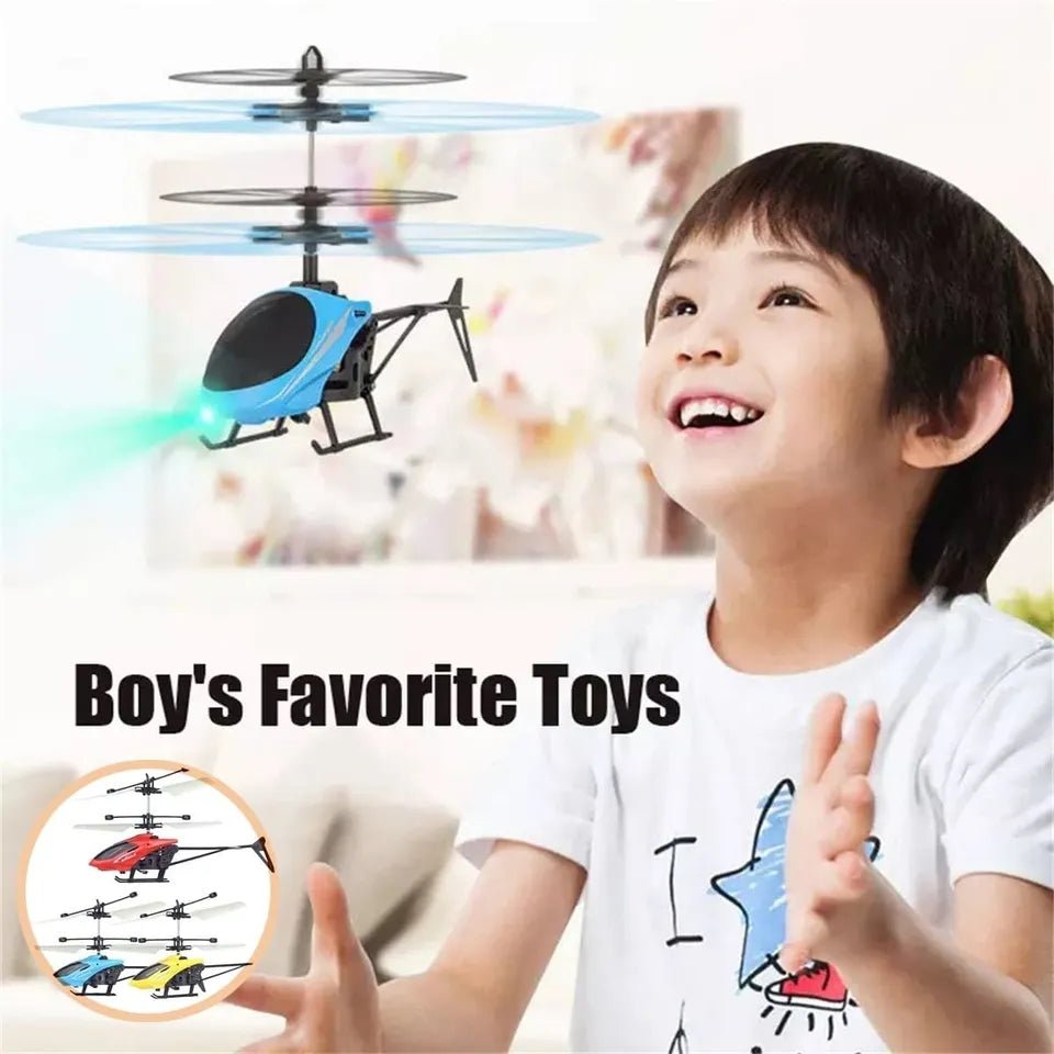Hand Sensor Helicopter for Kids – Rechargeable with LED Lights - One Stop Shop
