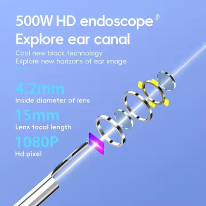 Wireless Ear Cleaner with Camera, Ear Cleaner with Camera Set, HD Ear Sticks Otoscope, Endoscope Wax Removal Tool Earpick, Ear Cleaning Set - One Stop Shop