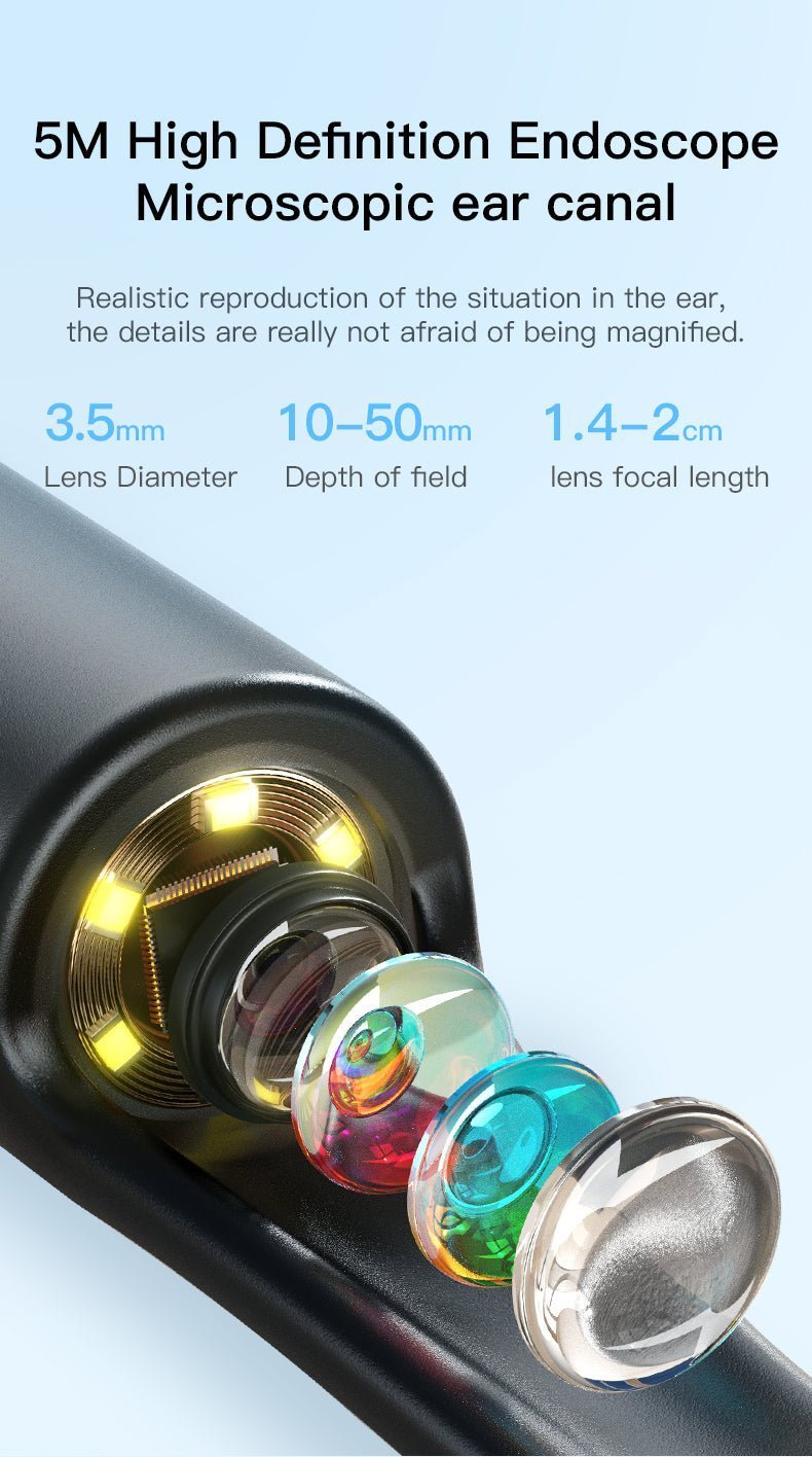 Wireless Ear Cleaner with Camera, Ear Cleaner with Camera Set, HD Ear Sticks Otoscope, Endoscope Wax Removal Tool Earpick, Ear Cleaning Set - One Stop Shop
