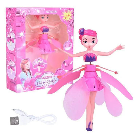 Flying Fairy Princess Doll – Hand Sensor Rechargeable Toy for Girls - One Stop Shop