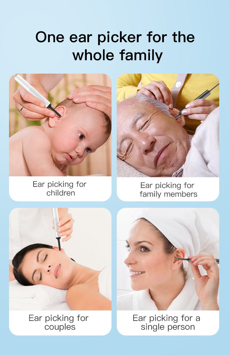 Wireless Ear Cleaner with Camera, Ear Cleaner with Camera Set, HD Ear Sticks Otoscope, Endoscope Wax Removal Tool Earpick, Ear Cleaning Set - One Stop Shop