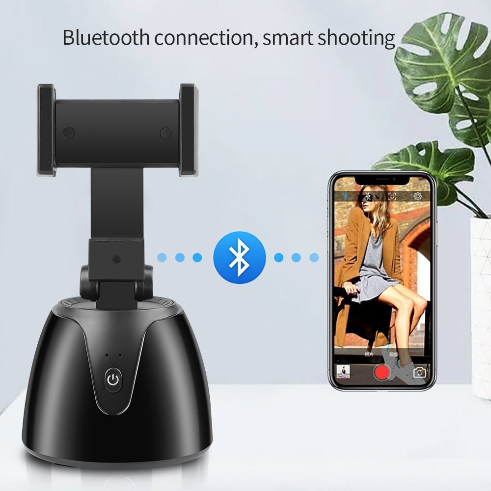 360° Auto Face Tracking AI Phone Tripod – Smart Stabilizer for Video Recording and Vlogging - Up Stabilizer - One Stop Shop