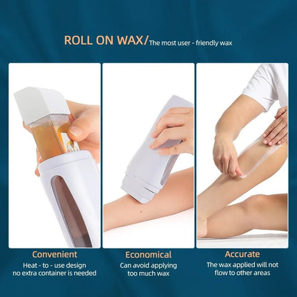 3-in-1 Wax Heater Machine for Hair Removal – Cartridge Warmer with Epilator and Strips
