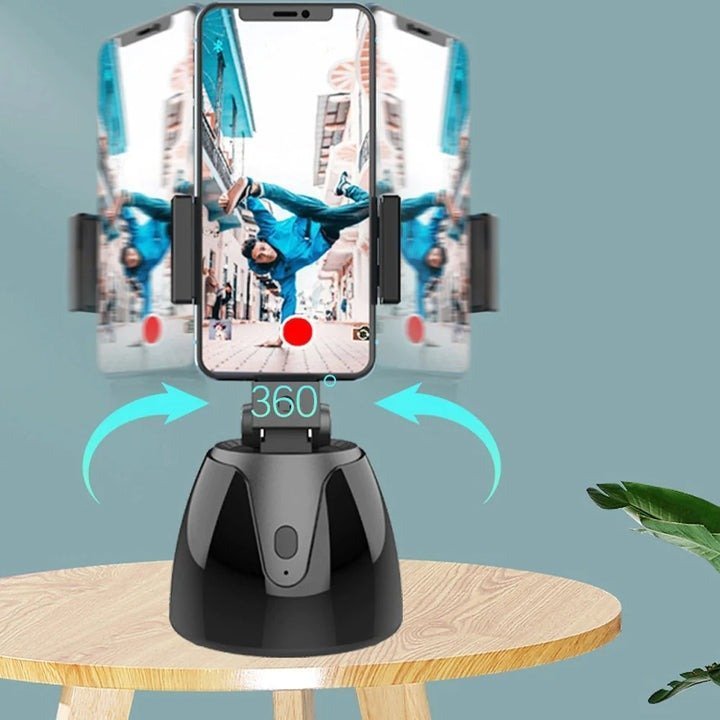 360° Auto Face Tracking AI Phone Tripod – Smart Stabilizer for Video Recording and Vlogging - One Stop Shop