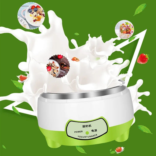Electric Yogurt Maker with Stainless Steel Tank – Mini DIY Machine for Homemade Yogurt - One Stop Shop
